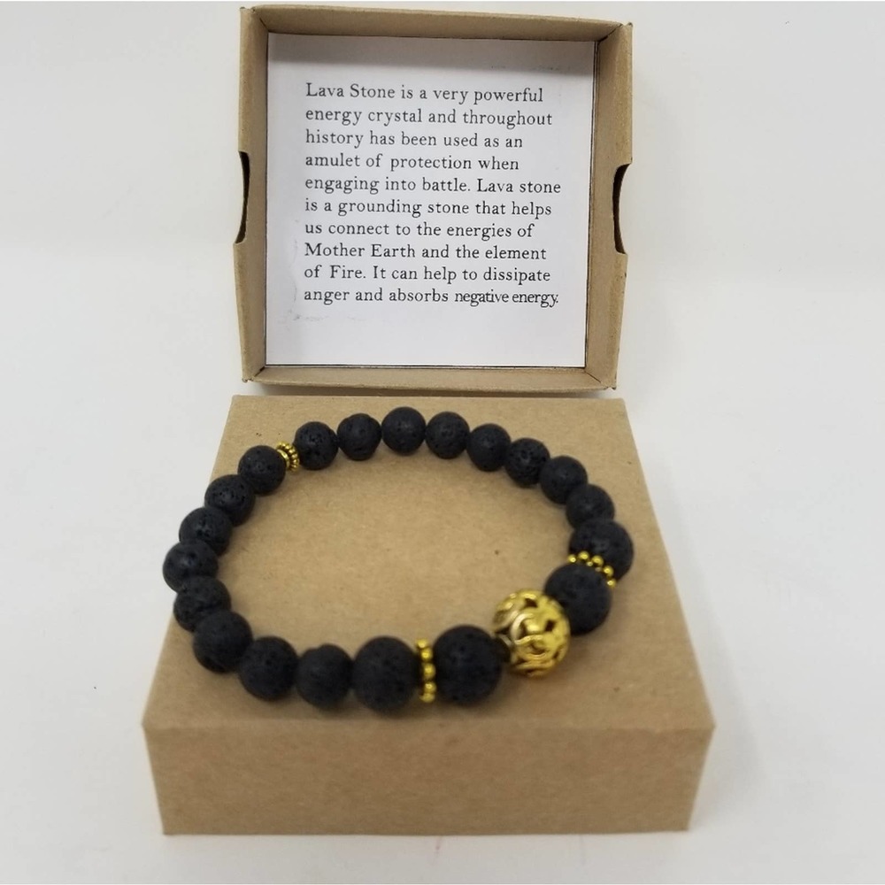 Lava‎ Stone NEW Crystal Energy Mother Earth Bracelo